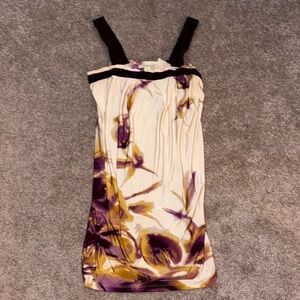 Cream and Purple Sleeveless dress forever 21